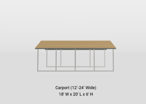 18x20 A-Frame Horizontal Carport - Image 3