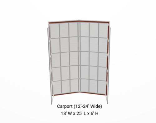 18x25 A-Frame Vertical Roof Carport - Image 4