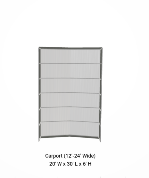 20x30 A-Frame Horizontal Roof Carport - Image 3